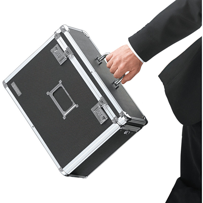 Locking File Tote Storage Box, 12" H x 14" W x 7.25" D