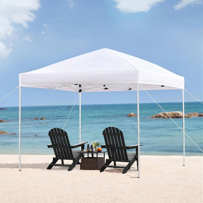 Gvdv Canopy Tent, 10X10 Ft Easy Pop Up Outdoor Canopy Tent, Portable Straight Leg Gazebo Instant Canopy,White