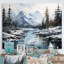 Canada Misty Mountain Majesty IV - Canada, art mural-930279377-930279378