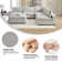 115.8'' 6-Piece Chenille Upholstered Modular Sectional With Ottoman