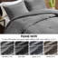 Édredon pour lit simple / simple TG 2 pièces en gris, 100% coton sergé délavé, douceur, tout, design polyvalent pour tout décor, standard 100, coton surdimensionné, sensation douillette, élégance intemporelle,-121262358