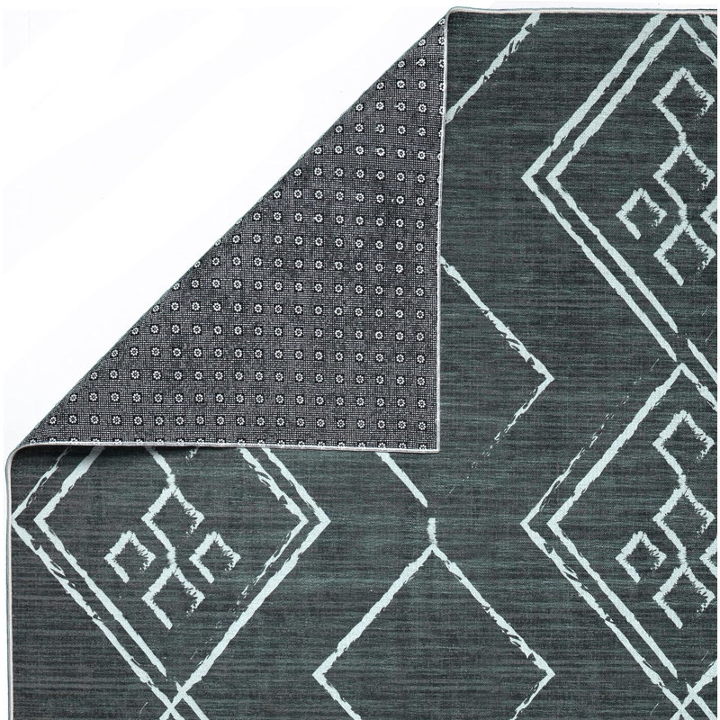 Kelahni Washable Geometric Indoor Rug, Rectangle 5'4'' x 8'