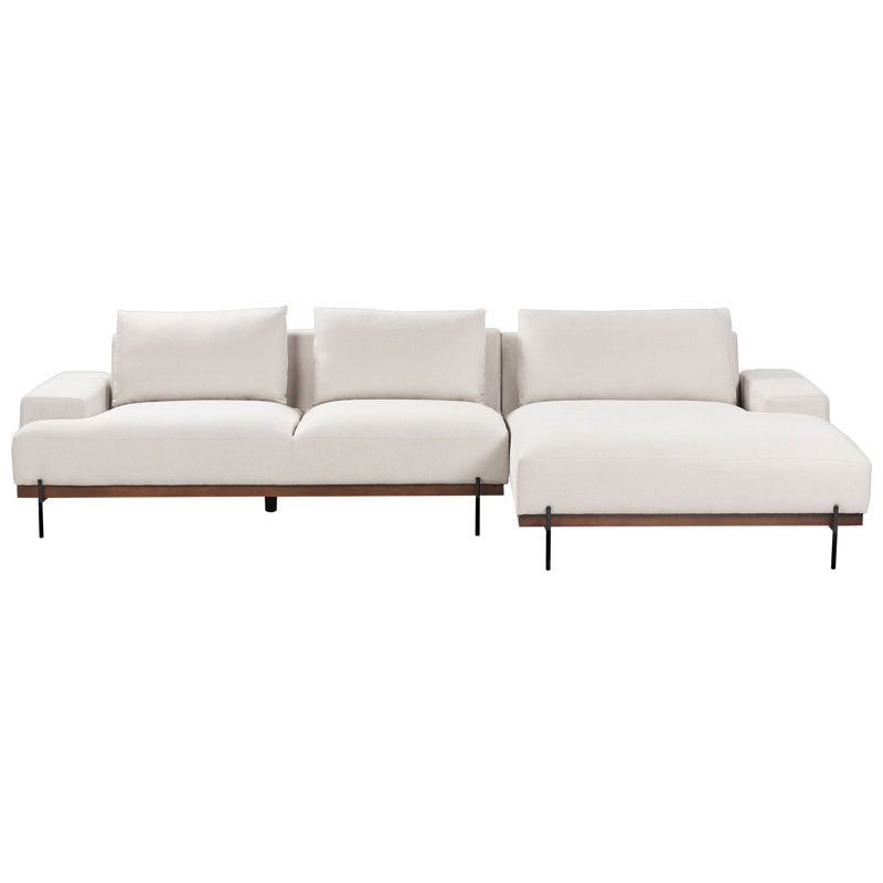 Crisma 3 Seater Corner Sofa , Beige, Right Hand Facing