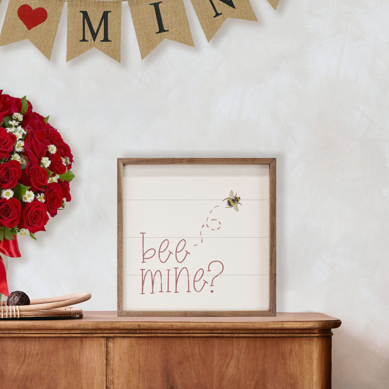Bee Mine Bumblebee White, 16" H x 16" W