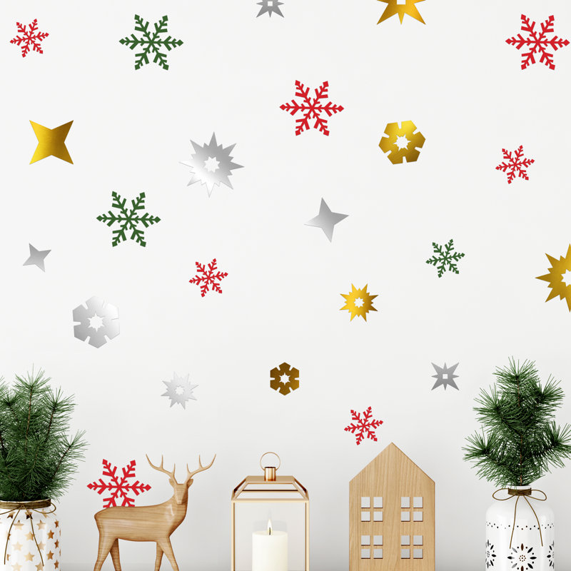 Magic Christmas Snowflakes Christmas Wall Sticker
