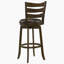 Chaise de bar pivotante en bois brun foncé
