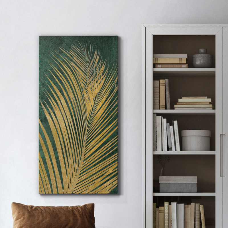 Golden Palm II - reproduction sur toile tendue, H 24 po x l 12 po x P 1 po