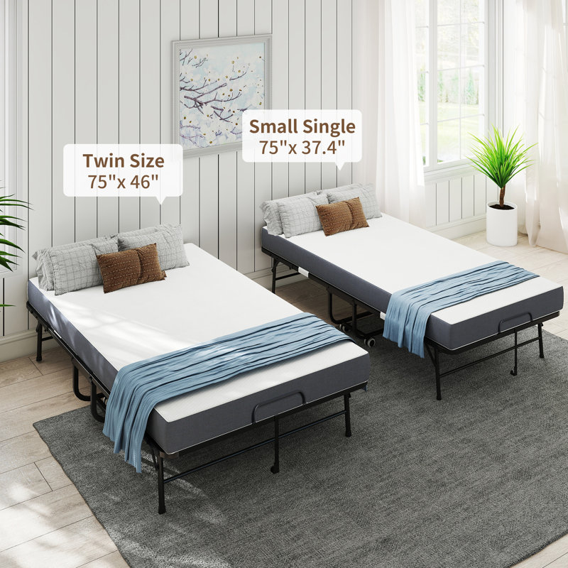 Heavy Duty Black Classic Farmhouse，12”Underbed Clearance ,Premium Steel Slat Mattress Foundation With Storage,
