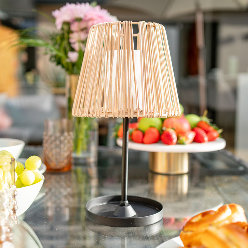 Toshia 32cm Solar Powered Integrated LED Outdoor Table Lamp
