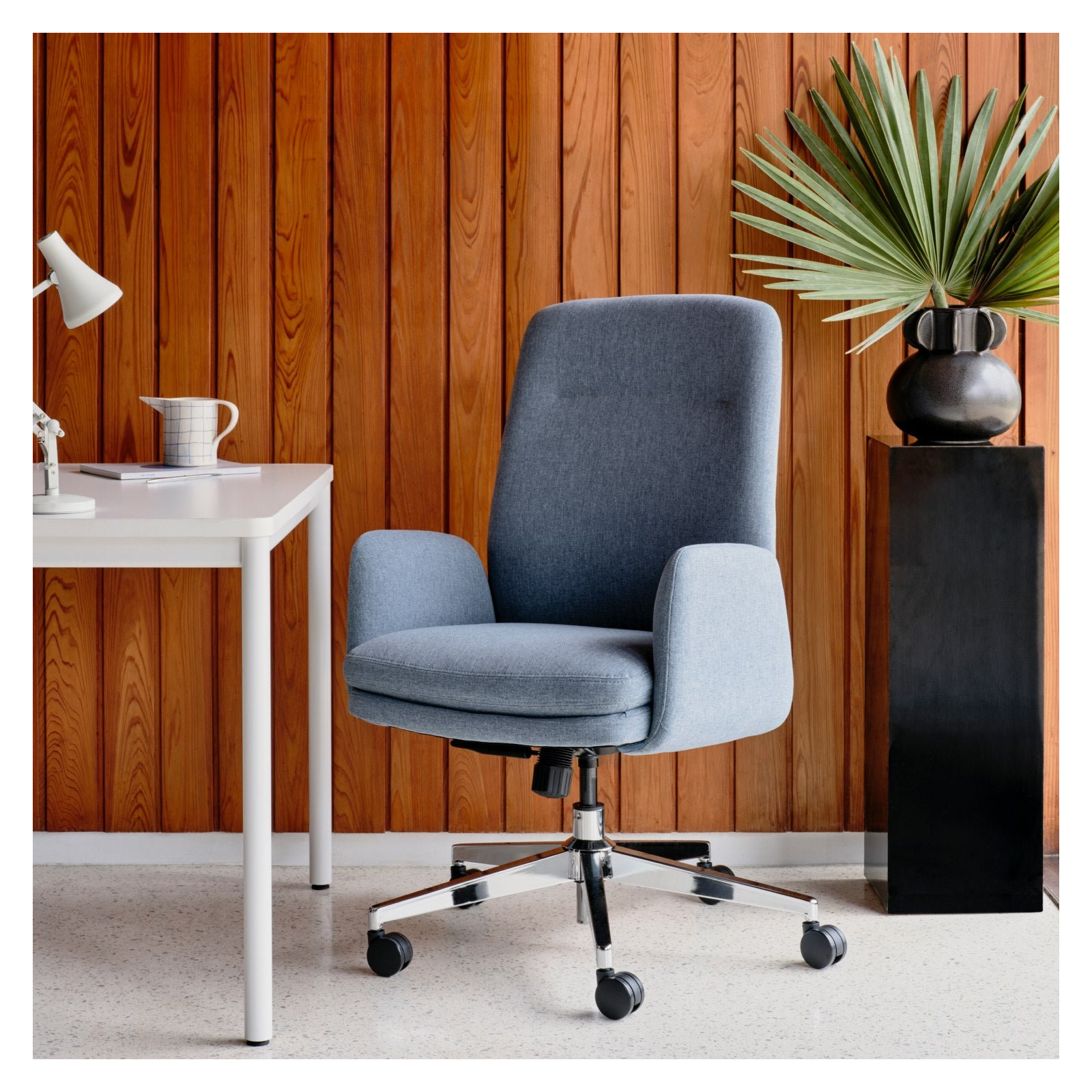 Softside Chair - Midback - Fabric, Skylight, 40.5"