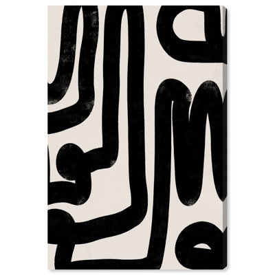 Modern Bold Brush Stroke Lines Print