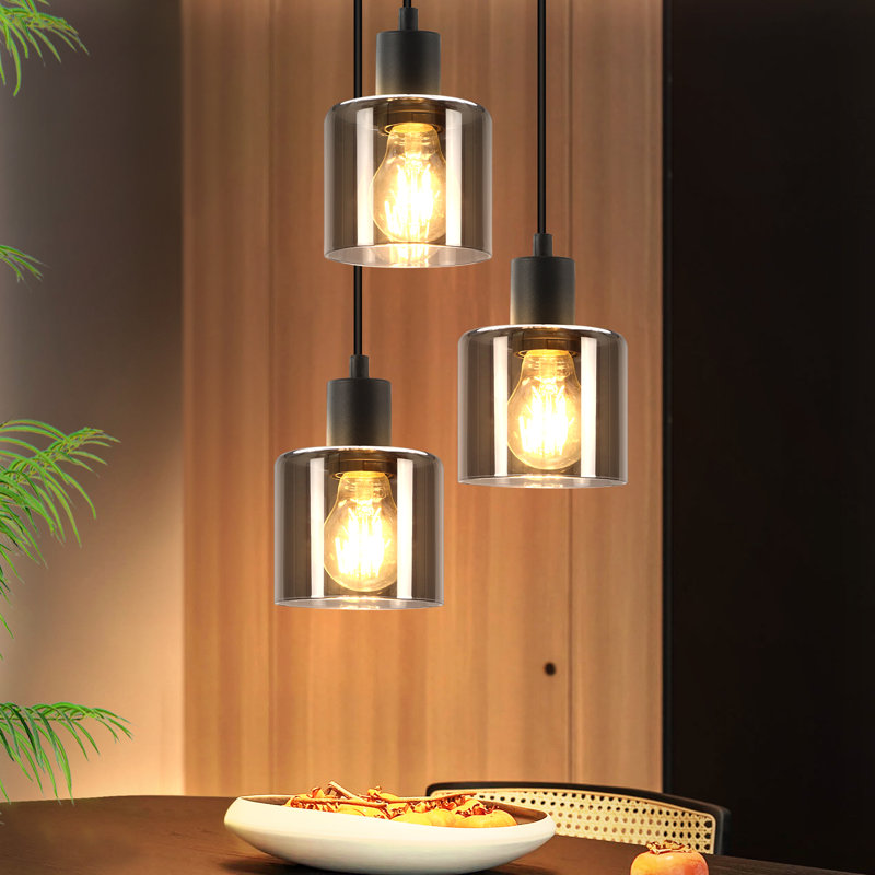 3 - Light Black Cluster Pendant