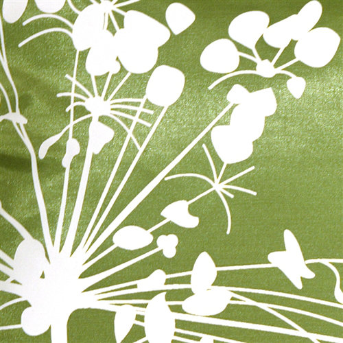 Coussin décoratif fleur Carlea, Vert / blanc
