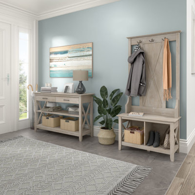 Key West 47.2 " Wide Hall Tree with Drawers and Shoe Storage
