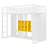 Loft Bed With Cabinet, Open Wardrobe And Bookcase-2035024167-2035024161