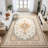 Ultra-soft, low-pile, vintage print decorative rug, washable, non-slip-119262614