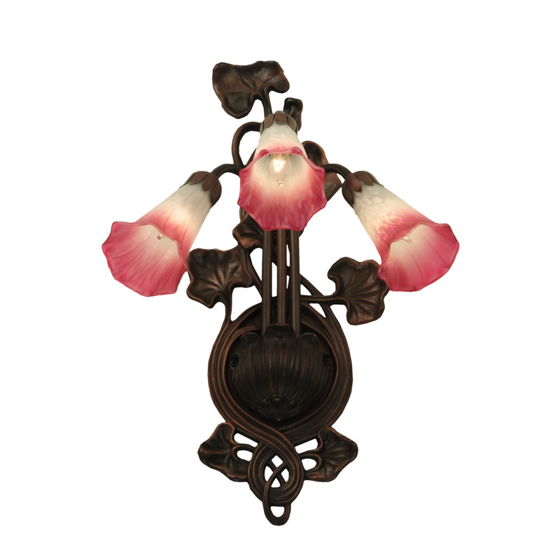 Armed Sconce, Pink/White