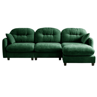 3 Modular L Shaped Couch, Chenille, Ergonomic And For Living Areas , 3, Modular, , Cushion,
