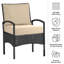 Coussin d'extérieur - Coussins de chaise d'extérieur 24 x 24 avec housses amovibles résistantes au soleil et à l'eau - Coussins de patio en mousse à mémoire de forme de Lavish Home-955714700