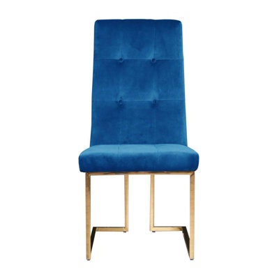 Chaise d'appoint en velours Denholme