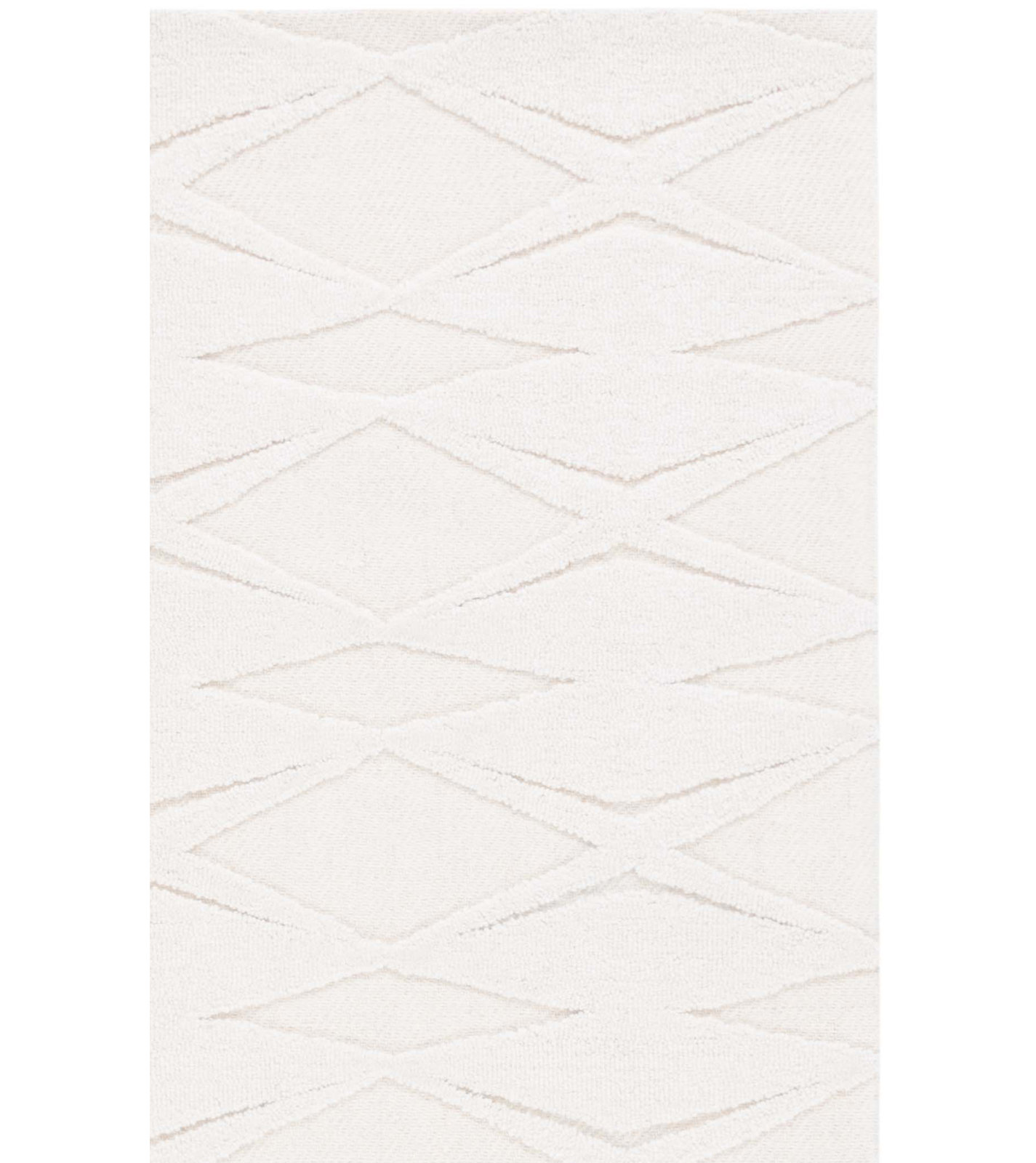Elphia Ivory Hand-Tufted Wool Rug, Rectangle 6' x 9'