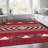 Premium Machine Washable Prisco Red Rug-1061318472