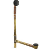 Clearflobrass Toe Tap 1.5" Leg Tub Drain with Overflow