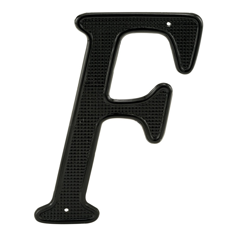 Prime-Line 4 in. House Letter, Diecast, Black Finish, F