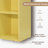 Bomeda 3-Tier Bookshelf Open Shelf Bookcase, Yellow-464077340-464077341