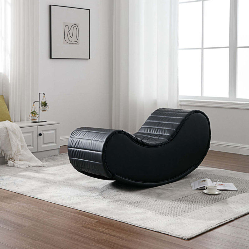 Chaise berçante Leopole, Noir