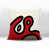 Rouge / noir / blanc cassé abstrait