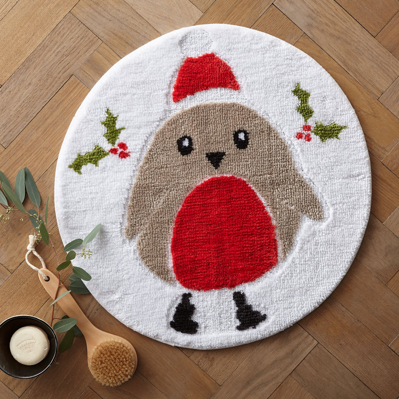 Christmas Robin Bath Mat