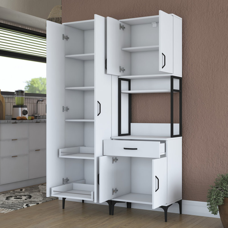 Versatile Multi-Purpose Cabinet, White Finish, 47.2 x 78.2 x 15.7 inches | 100% Melamine Coated E1 Quality Chipboard, Thickness: 0.7 inches | Perfect for Storage in Home, Office, or Study, Stylish & Durable Design