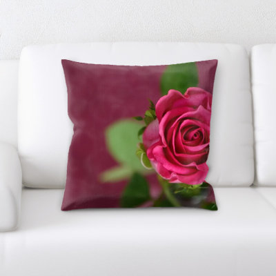 Amher Rose Throw Pillow