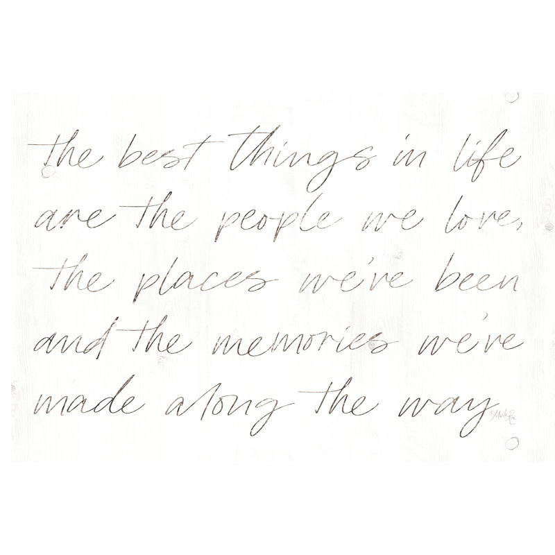 Best Things in Life - Art textuel, H 8 po x l 12 po, Toile tendue