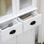 Armoires | Garde-manger autoportant de 61 po, portes à fermeture douce, tablettes réglables, 2 tiroirs, blanc neige | Panneau de fibres à densité moyenne | Cuisine