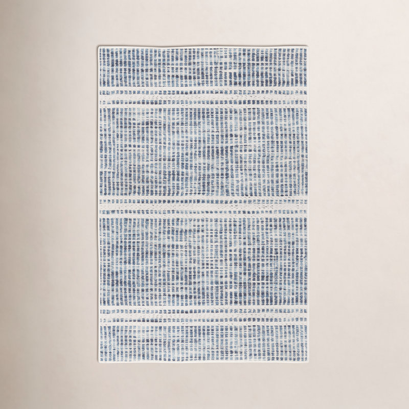 Malta Blue Machine Washable Rug, Rectangle 2' x 3'