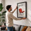 Barcelona Chair Modernist Mid-Century - Framed Print-211427954-211427961