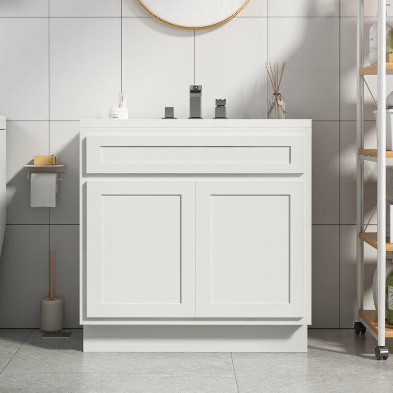 33'' Single Bathroom Vanity Base Only, White