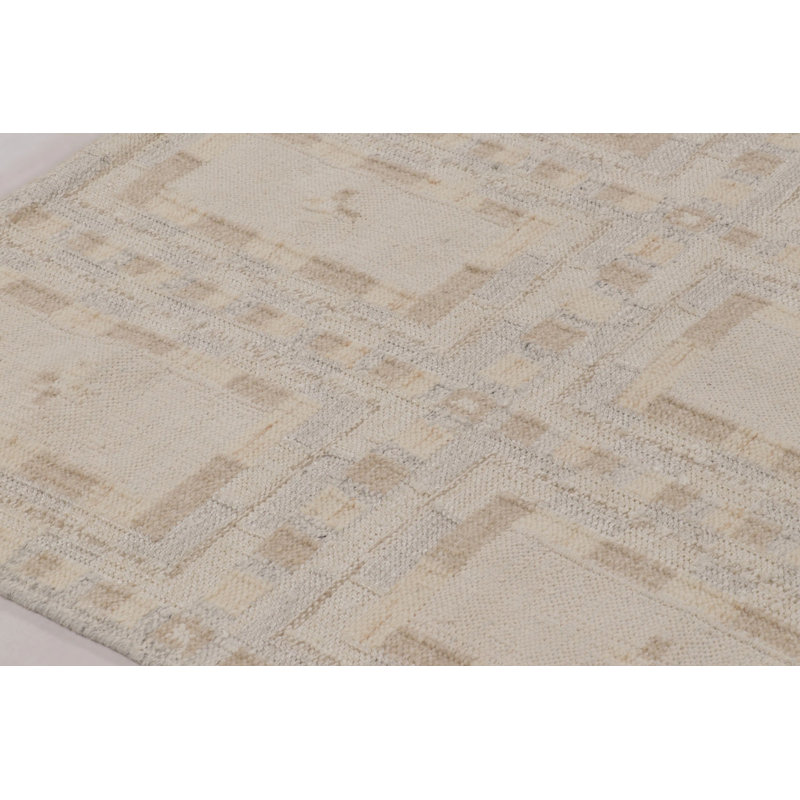 Rug & Kilim’S Scandinavian-Inspired Rug In Beige With Geometric Grid
