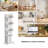 4-Tier Laundry Hamper Sorter, Laundry Storage Organizer with Wheels Removable Rolling Laundry Baskets, Bathroom Cart for Dirty Clothes, White