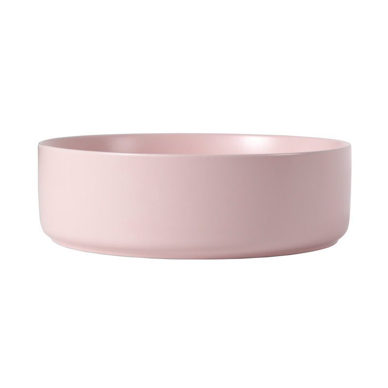 Malwae Pink Ceramic Bathroom Art Sink - Vessel Basin, 15.3In15.3In4.57In, Ceramic, Effortless To Cleanse Artistic 15.3In X 4.57In, Simple Keep Clean And Functioning Splendidly