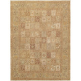 Baku Hand Knotted Wool Oriental Area Rug in Brown/Khaki/Beige