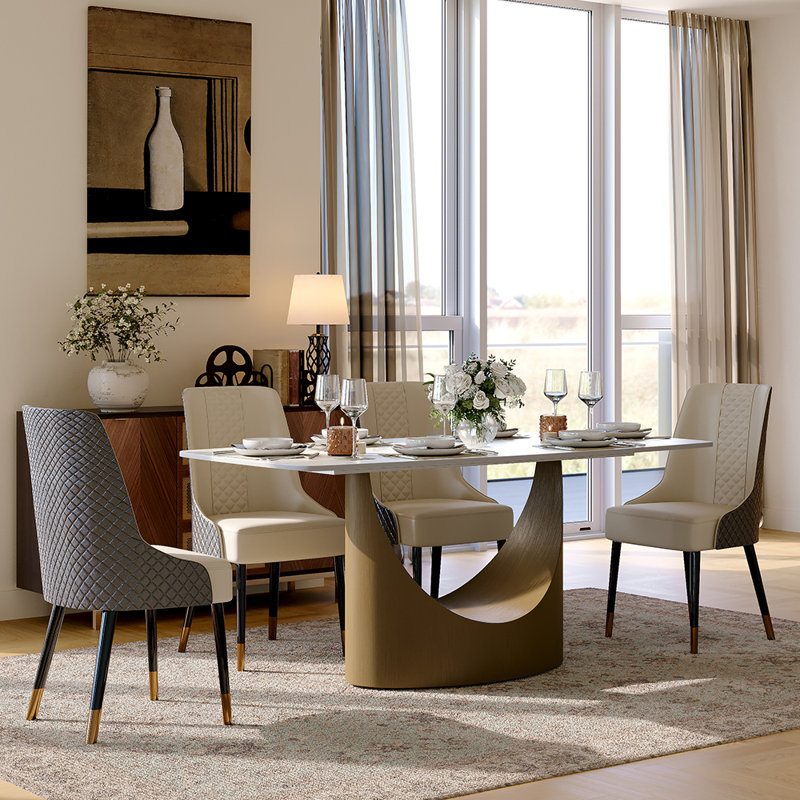 Table de salle à manger , L 62,99 po x l 35,43 po, Blanc mat