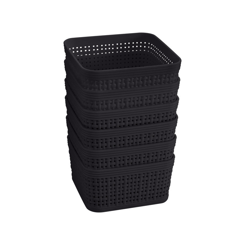 Simplify Plastic Decorative Basket, Black