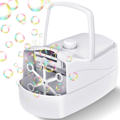 Automatic Bubble Machine For Kids, 18000+ Bubbles Per Minute With 2 Speed Settings, Bubble Blower For Toddlers Outdoor Birthday Parties Weddings, Battery/USB Powered Bubble Maker Toy