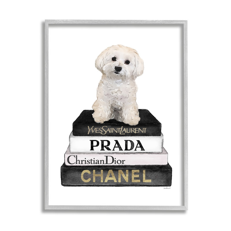 Maltese Dog Glam Pet Fashion, H 11 po x l 14 po, Estampe numérique Farmhouse