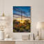 «Rustic Adobe House and Red Wildflowers at Sunset», art mural sur toile-1747801701