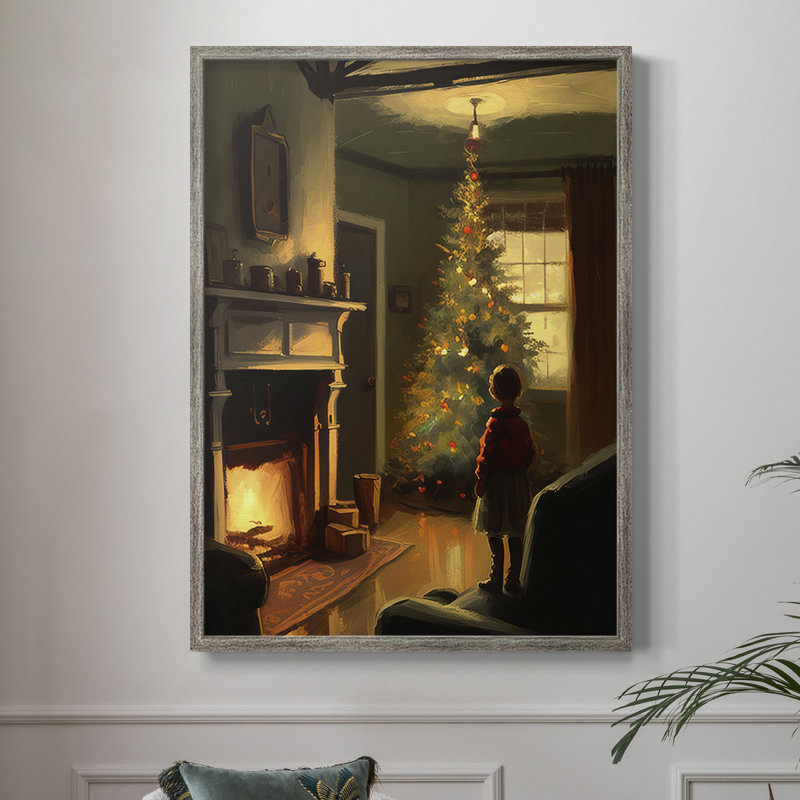 «Christmas Holiday Art DCXIV», reproduction d'art encadrée - bois massif, H 21 po x l 17 po