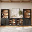 Ensemble de meuble télé moderne 5 pièces Gailey Series 2G, ébène-1339583219